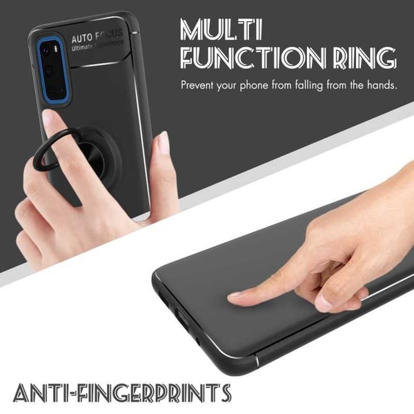 Samsung Galaxy S20 Käytännöllinen iskunkestävä kotelo sormustelineellä V3