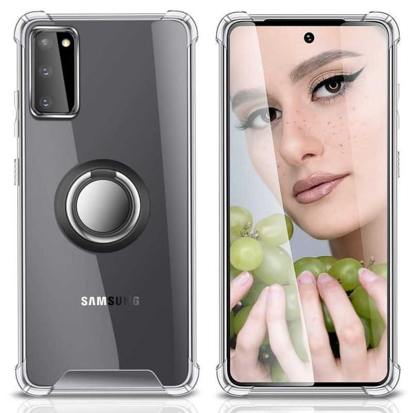 Samsung Galaxy S20 Iskunkestävä suojus sormustelineellä Fresh