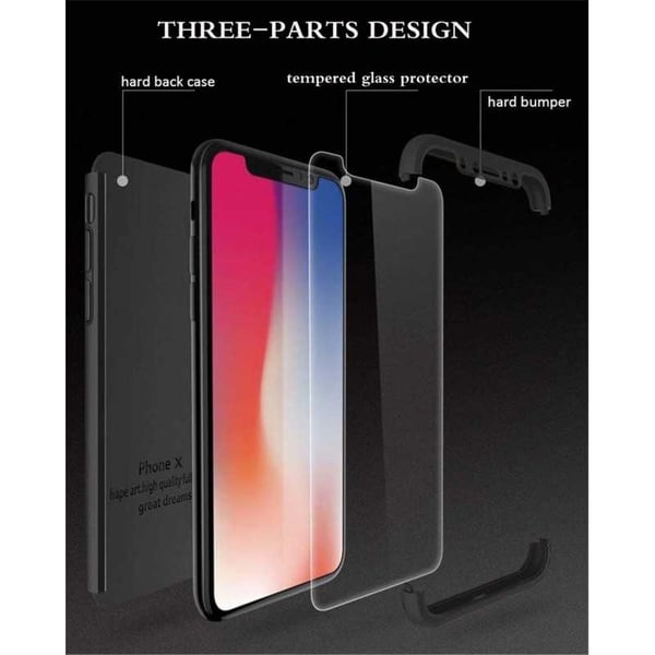 Samsung A51 360 ° 3in1 FullCover -suojus sis. Karkaistu lasi