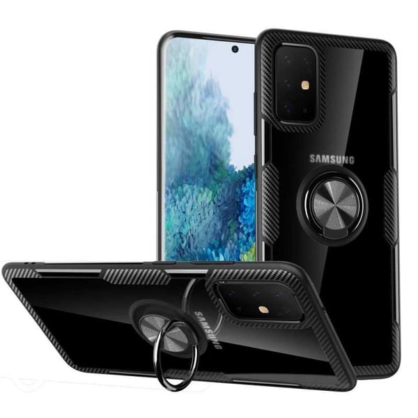Samsung Galaxy A71 Käytännöllinen iskunkestävä kotelo sormustelineellä V4