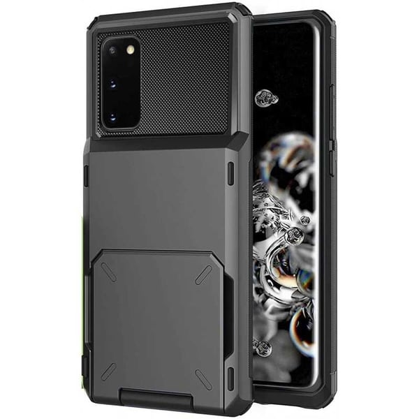 Samsung S20 Plus Stöttåligt Skal med Kortfack Void