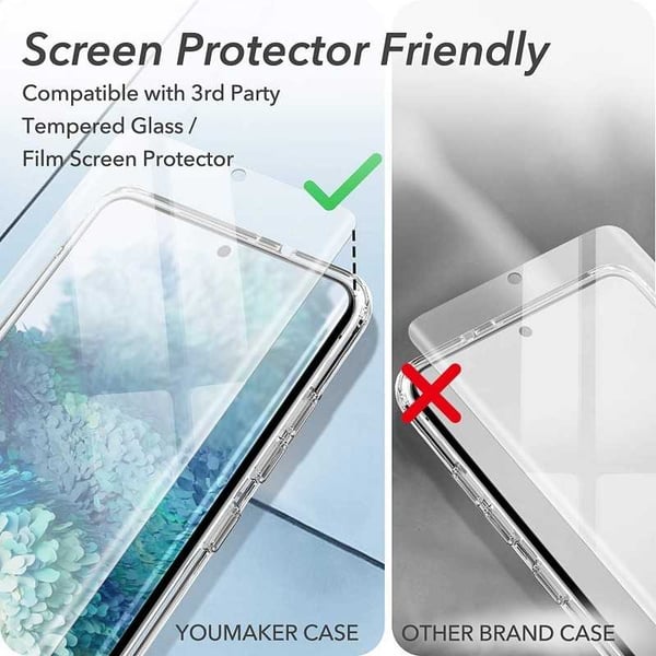 Samsung S20 Plus Stötdämpande Skal med Repfri Plexiglas