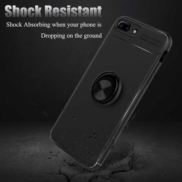iPhone 7 Plus Käytännöllinen iskunkestävä kotelo sormustelineellä V3