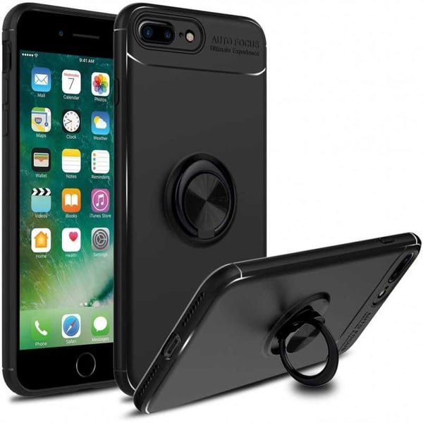 iPhone 8 Plus Käytännöllinen iskunkestävä kotelo sormustelineellä V3