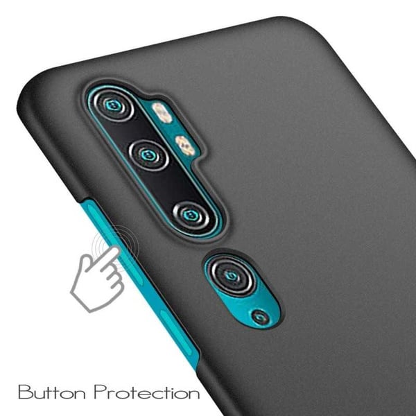 Xiaomi Mi Note 10 Lite -kumipinnoitettu mattamusta Cover Basic V2