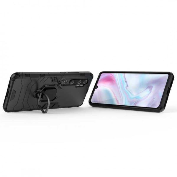 Xiaomi Mi Note 10 Lite iskunkestävä suojus sormustelineellä ThinArmor