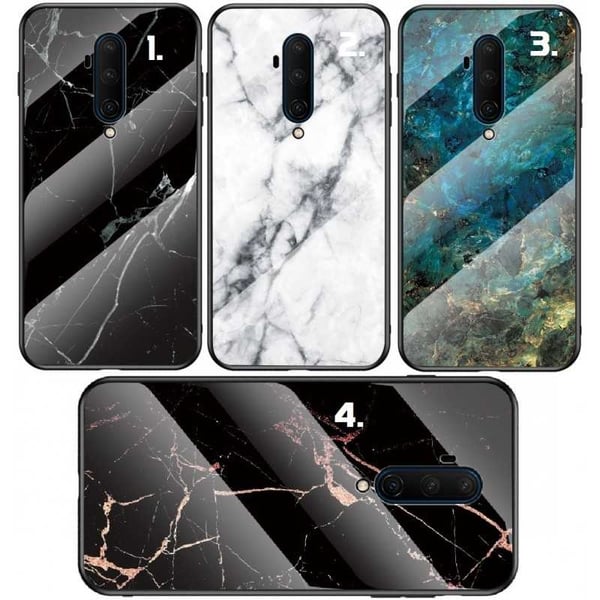 OnePlus 8 Marble Shell 9H Tempered Glass Back Glassback V2