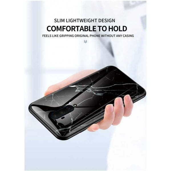 OnePlus 8 Marble Shell 9H Tempered Glass Back Glassback V2