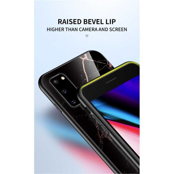 Samsung S20 Ultra Marble Shell 9H Tempered Glass Back Glassback V2