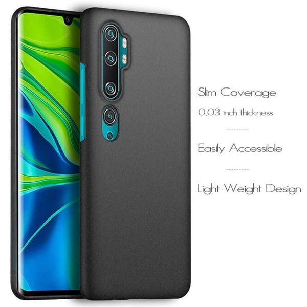 Xiaomi Mi 10 Ultra-ohut kumipinnoitettu mattamusta Cover Basic V2