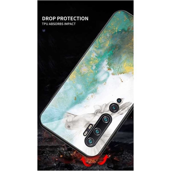 Xiaomi Mi 10 Marble Shell 9H Tempered Glass Back Glassback V2