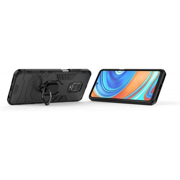 Xiaomi Redmi Note 9S & 9 Pro iskunkestävä kotelo ThinArmor sormustelineellä