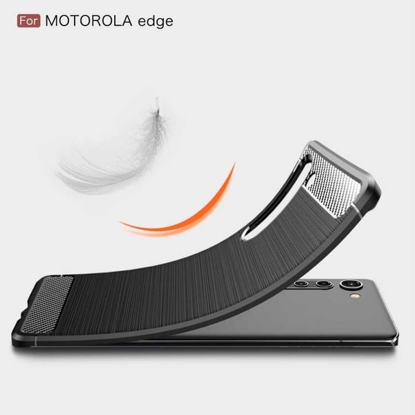 Motorola Moto Edge Iskunkestävä SlimCarbon -kotelo