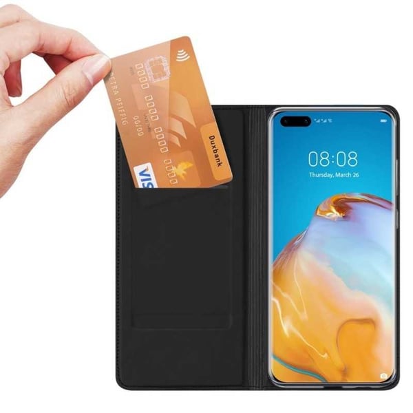 Huawei P40 PRO Flip Case Smooth -korttipaikka