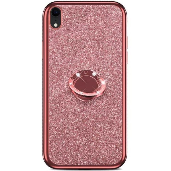 iPhone XR iskunvaimenninkotelo, jossa sormusteline tekojalokivi