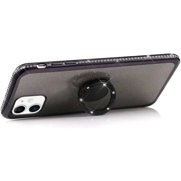 iPhone 11 Iskunvaimenninkotelo, jossa sormusteline tekojalokivi