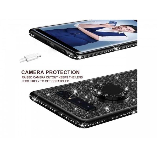 Samsung S10 Plus iskunvaimentimen suojus sormustelineellä