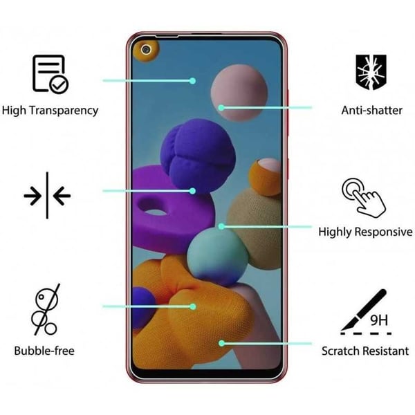 Samsung A21s Privacy Karkaistu lasi 0,26mm 2,5D 9H