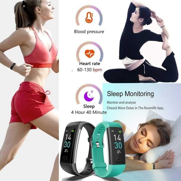 Aktivitetsarmband IP68 Vattentät med Pedometer Hjärtfrekvensmätare