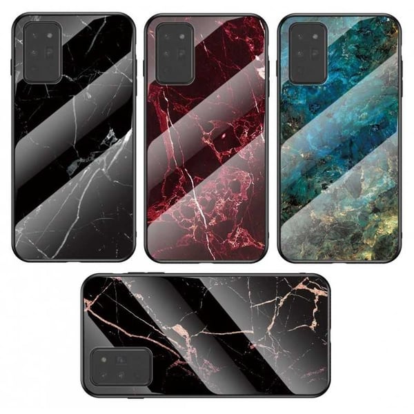 Samsung Note 20 Marble Shell 9H Tempered Glass Back Glassback V2