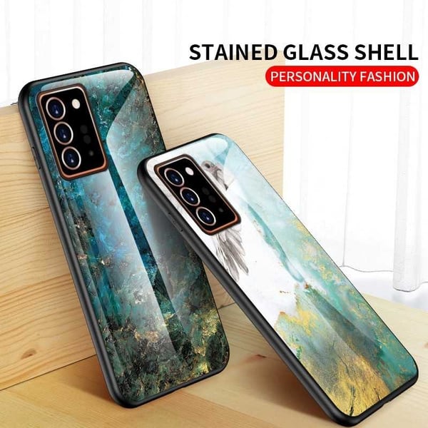 Samsung Note 20 Ultra Marble Shell 9H karkaistu lasi tausta