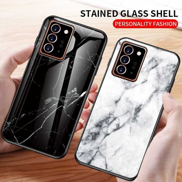 Samsung Note 20 Ultra Marble Shell 9H karkaistu lasi tausta