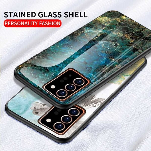 Samsung Note 20 Ultra Marble Shell 9H karkaistu lasi tausta