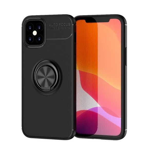 Käytännöllinen iskunkestävä iPhone 12 Pro Max -kuori sormustelineellä V3