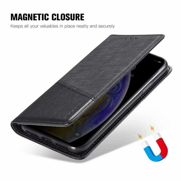 Tyylikäs iPhone 12 Pro -kuori PU-nahkaa ja RFID-esto