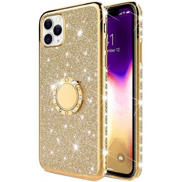 iPhone 12 Pro Iskunvaimenninkotelo, jossa sormusteline tekojalokivi