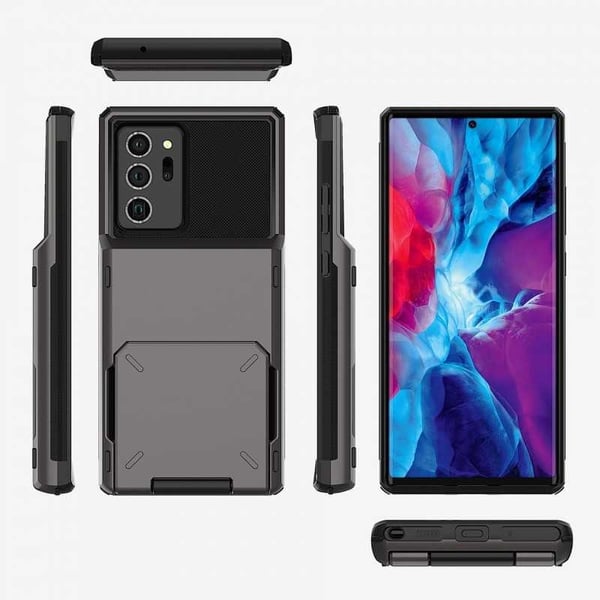 Samsung Note 20 Ultra Stöttåligt Skal med Kortfack Void