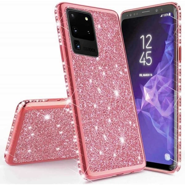 Samsung S20 Ultra stødabsorberende gummicover med Strass