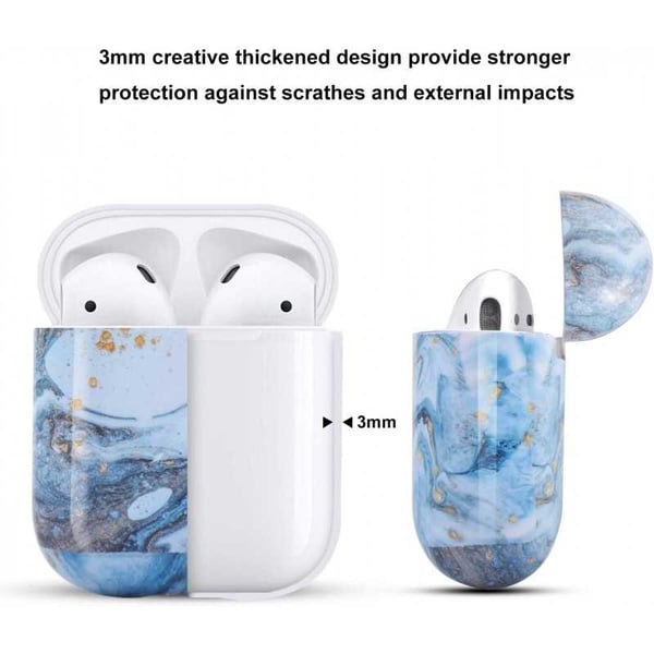 Iskunkestävä marmorikuori AirPodsille 1/2