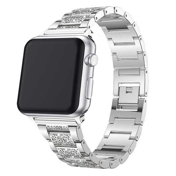 Apple Watch 40 mm / 38 mm eksklusiivinen metallirannekoru jalokivisäteellä