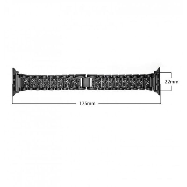 Apple Watch 40 mm / 38 mm eksklusiivinen metallirannekoru jalokivisäteellä