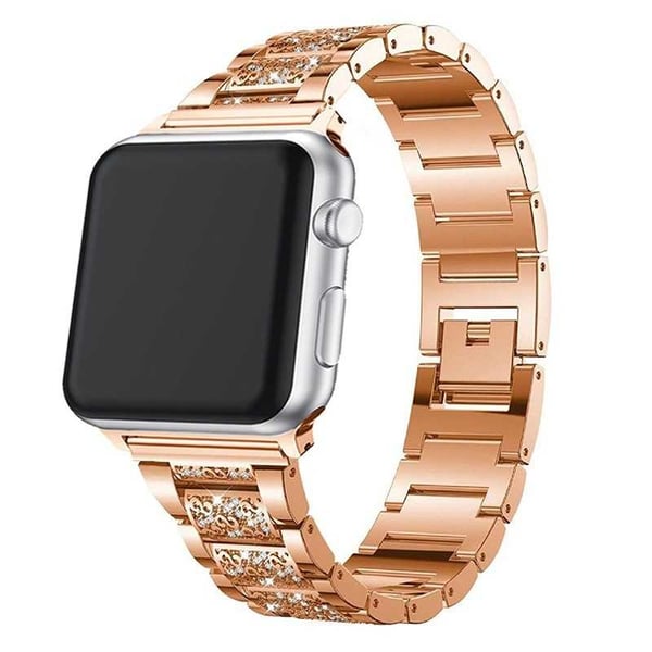 Apple Watch 40 mm / 38 mm eksklusiivinen metallirannekoru jalokivisäteellä