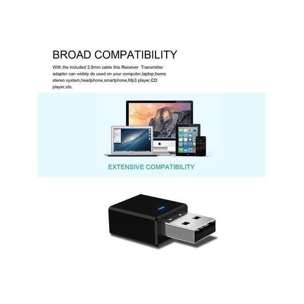 Bluetooth 5.0 lähetin/vastaanotin sovitin AUX 3.5mm