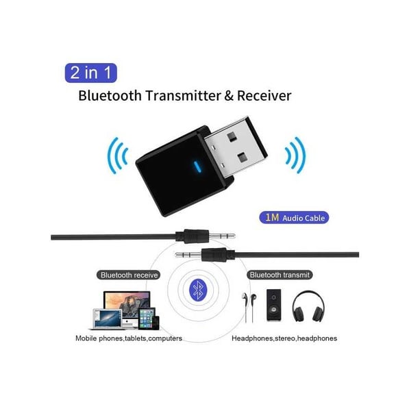 Bluetooth 5.0 lähetin/vastaanotin sovitin AUX 3.5mm