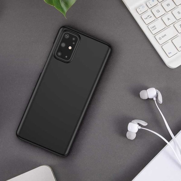 Samsung S20 FE Erittäin ohut kumipinnoitettu mattamusta Cover Basic V2