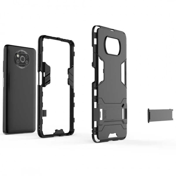 Xiaomi Poco X3 NFC iskunkestävä kotelo jalustalla ThinArmor