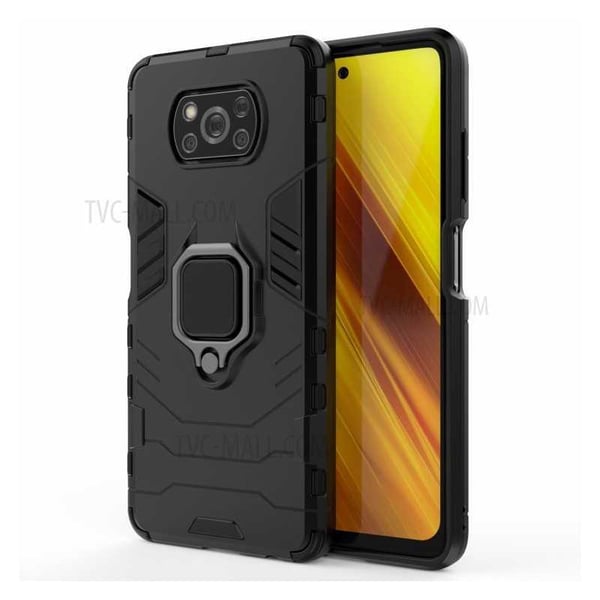 Xiaomi Poco X3 NFC iskunkestävä kansi sormustelineellä ThinArmor