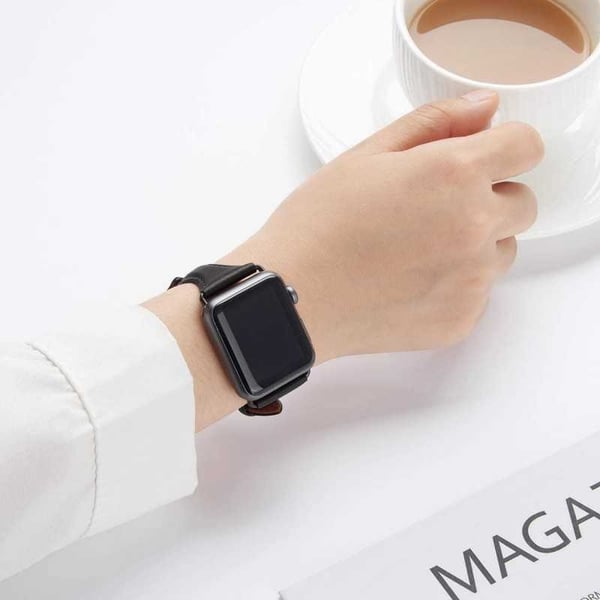 Apple Watch 38/40/41mm tyylikäs nahkaranneke Mercy