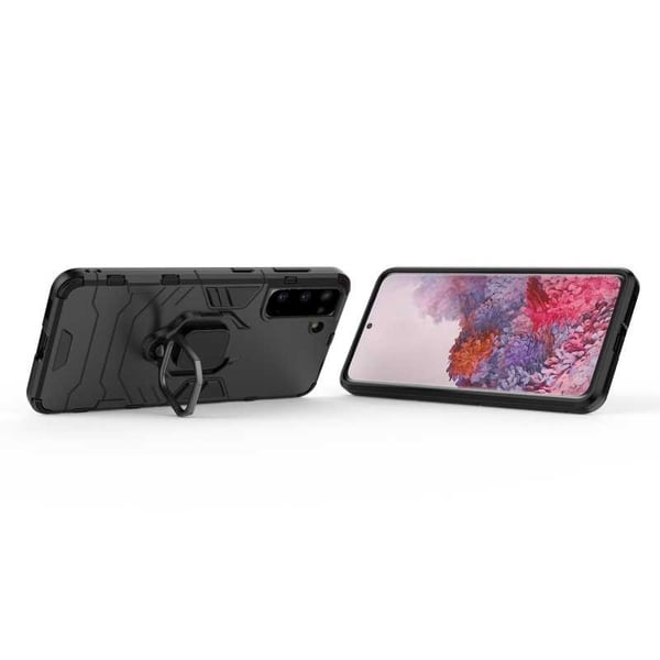 Samsung S21 iskunkestävä kotelo, jossa ThinArmor rengaspidike