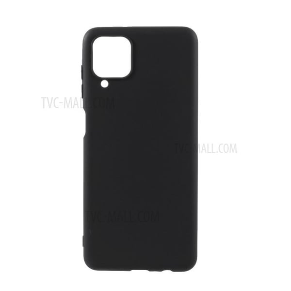Samsung A12 Ultra-ohut kumipinnoitettu mattamusta Cover Basic® V2