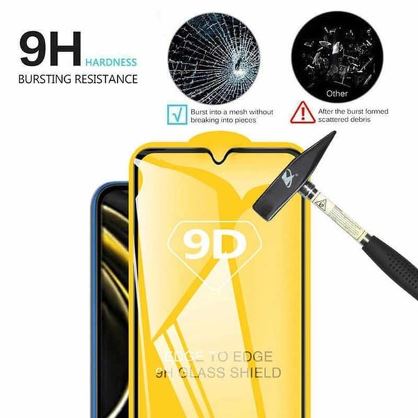 Xiaomi Poco M3 FullFrame 0,26 mm 2,5D 9H karkaistu lasi