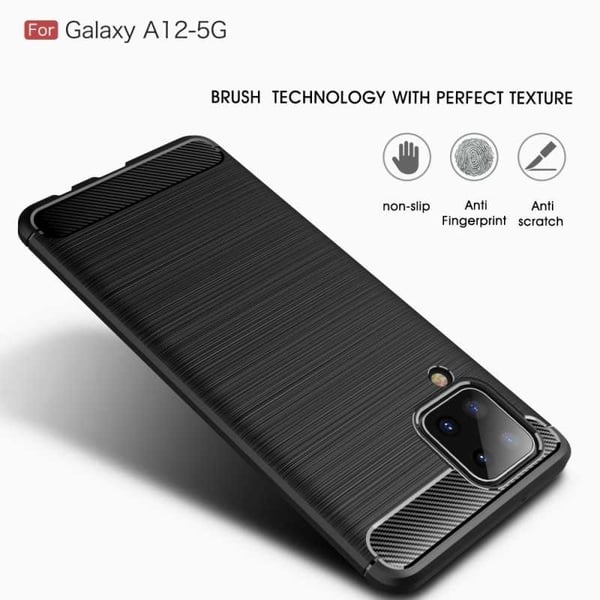 Samsung A12 5G iskunkestävä SlimCarbon kotelo
