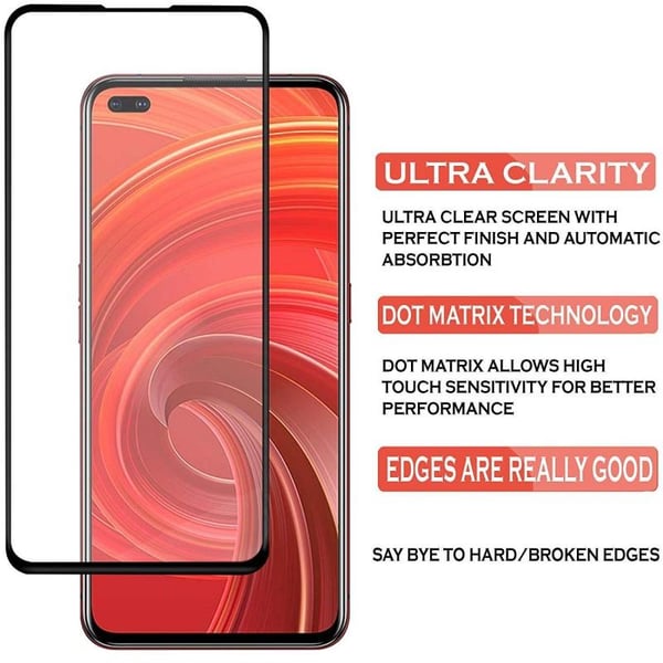 2-PACK Realme X50 Pro FullFrame® 0,26 mm 9H karkaistu lasi