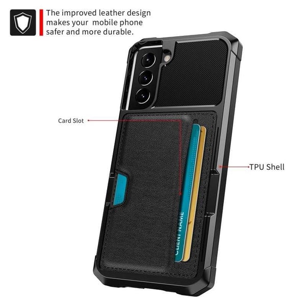 Samsung S21 Plus iskunkestävä kansi korttipaikalla Solid V2