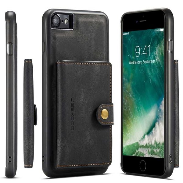 iPhone SE (2020 & 2022) Iskunkestävä kotelo ja magneettinen korttipidike JeeHood