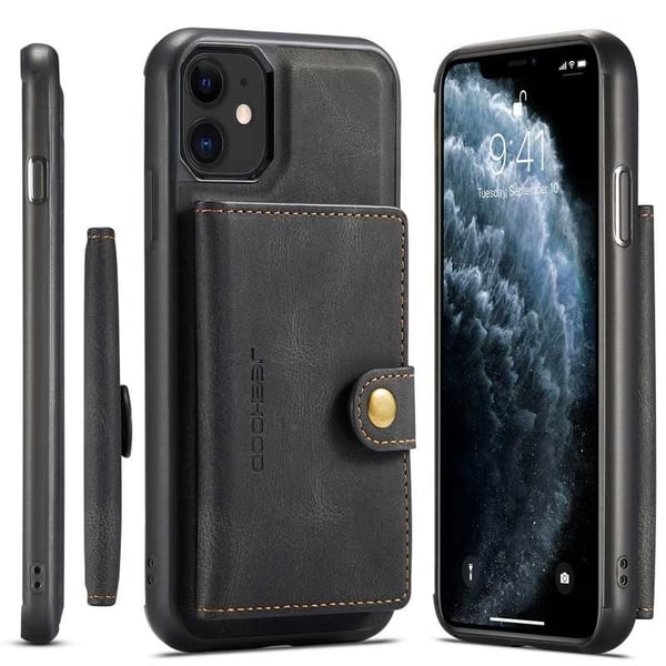 iPhone 11 Stöttåligt Skal med Magnetisk Korthållare JeeHood